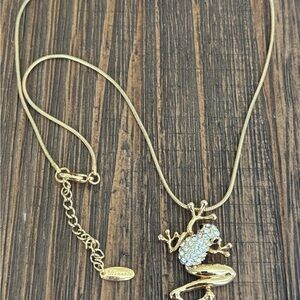 Gold Frog Pendant Necklace